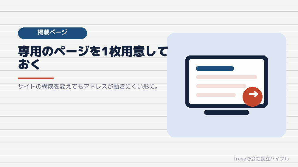 掲載するページの作り方