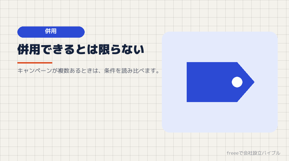 確かめるべき条件その3：他の割引との併用