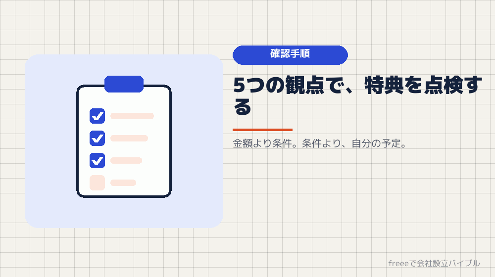 条件を確かめる手順をまとめる