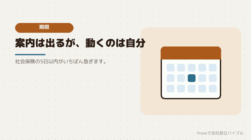 できないこと6：設立後の期限管理