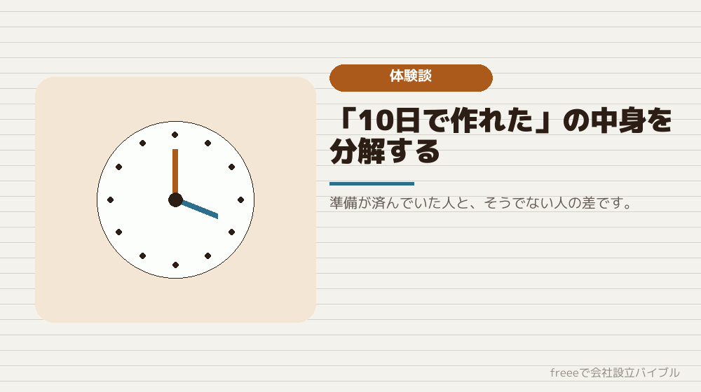 体験談から読み取れる、実際の日数