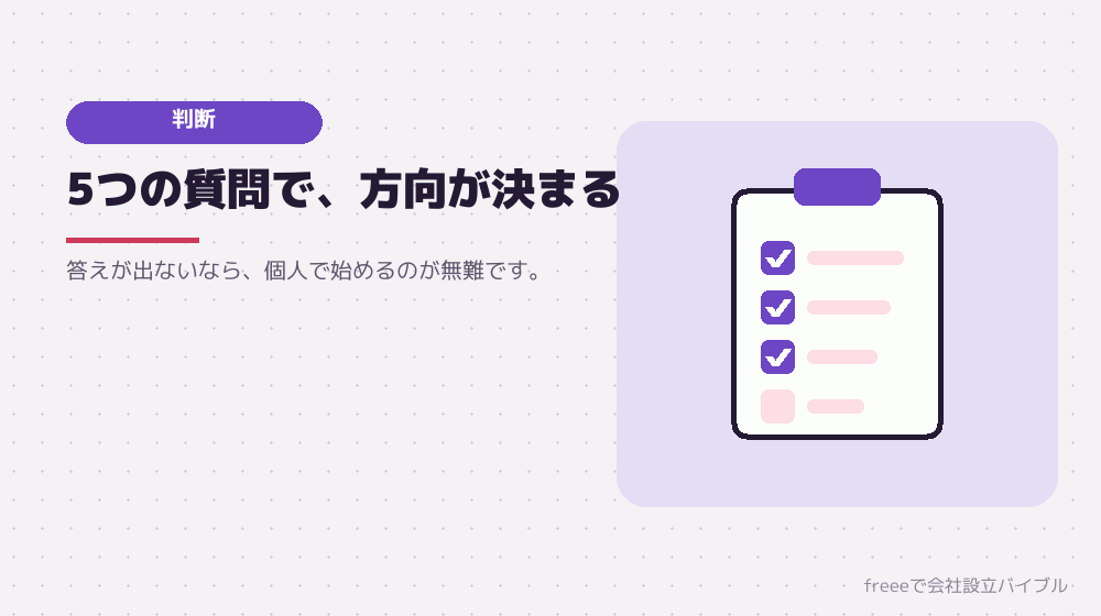 判断のための質問リスト
