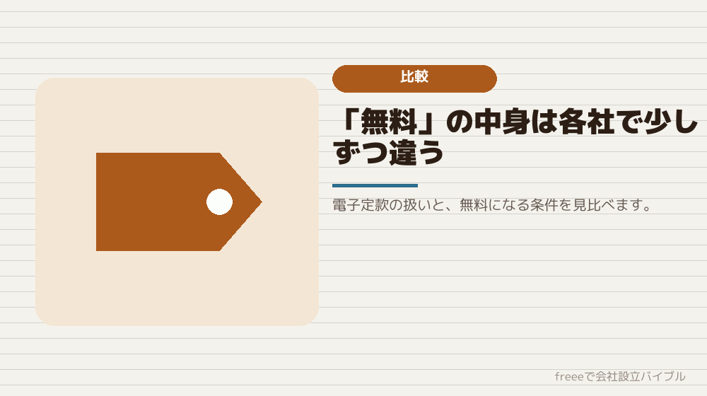 他社の無料サービスと比べるときの見方
