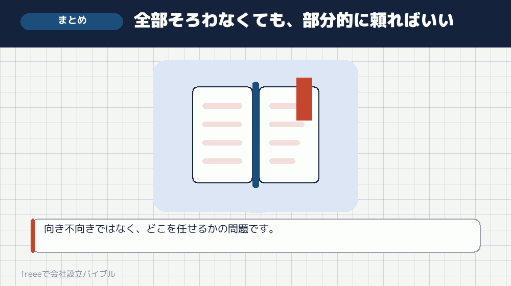 まとめ：8つの確認で、自分の条件が見える