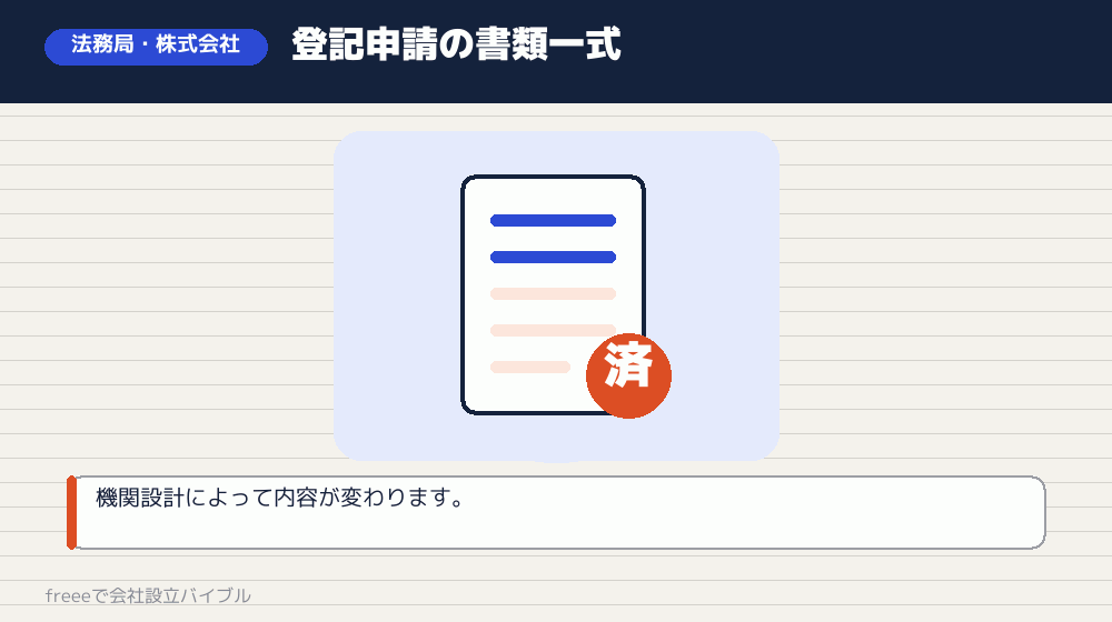 法務局に出すもの（株式会社）