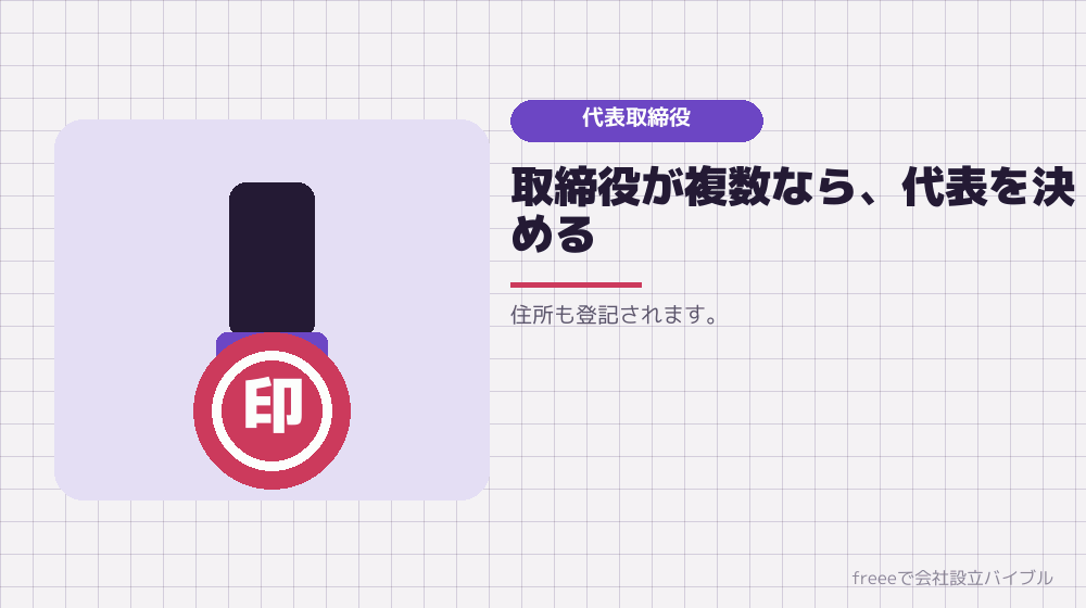 代表取締役を誰にするか