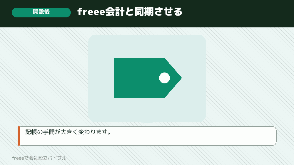口座ができたら会計につなぐ