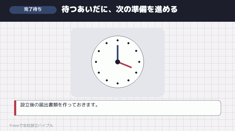 8〜18日目：登記完了を待つ