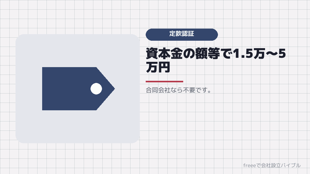 項目2：定款認証の手数料