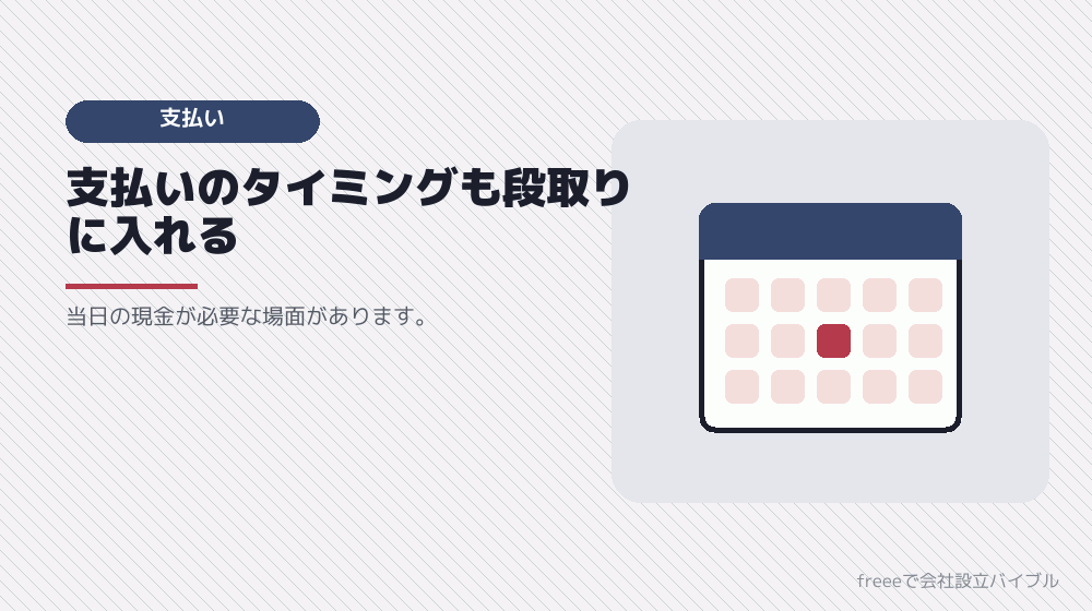 いつ、どこで払うのか