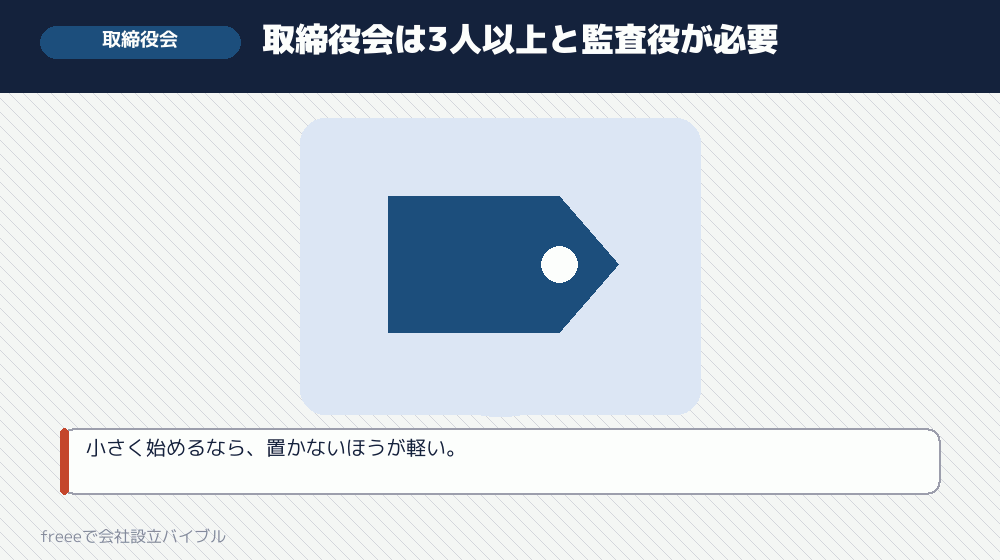取締役会を置くべきケース、置かなくていいケース