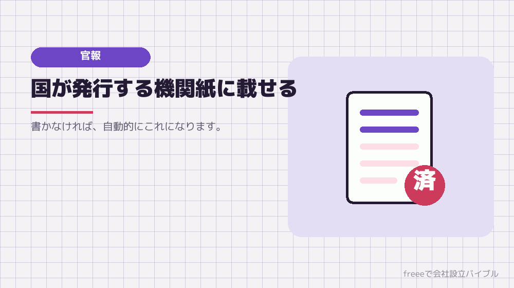 選択肢1：官報での公告