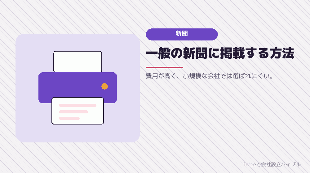 選択肢2：日刊新聞紙での公告
