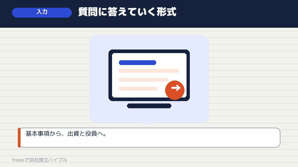 入力画面の流れ