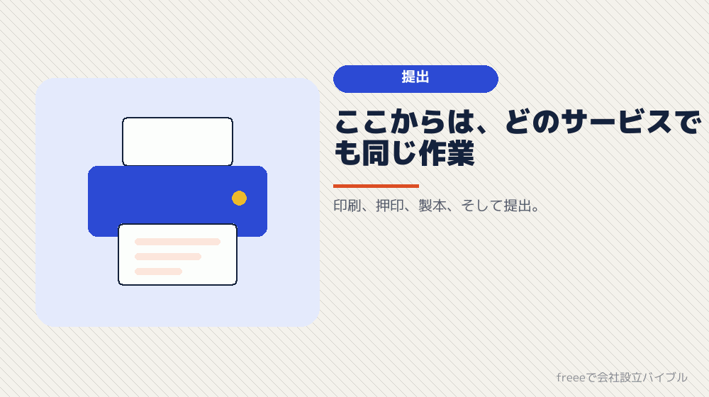書類を印刷して提出する