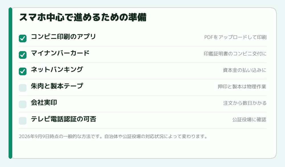 スマホ中心で進めるための準備