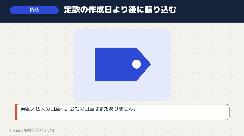 工程5：資本金の払い込み（作業・1日）