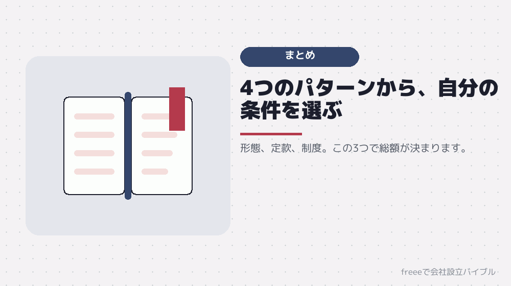 まとめ：金額は選び方で決まる