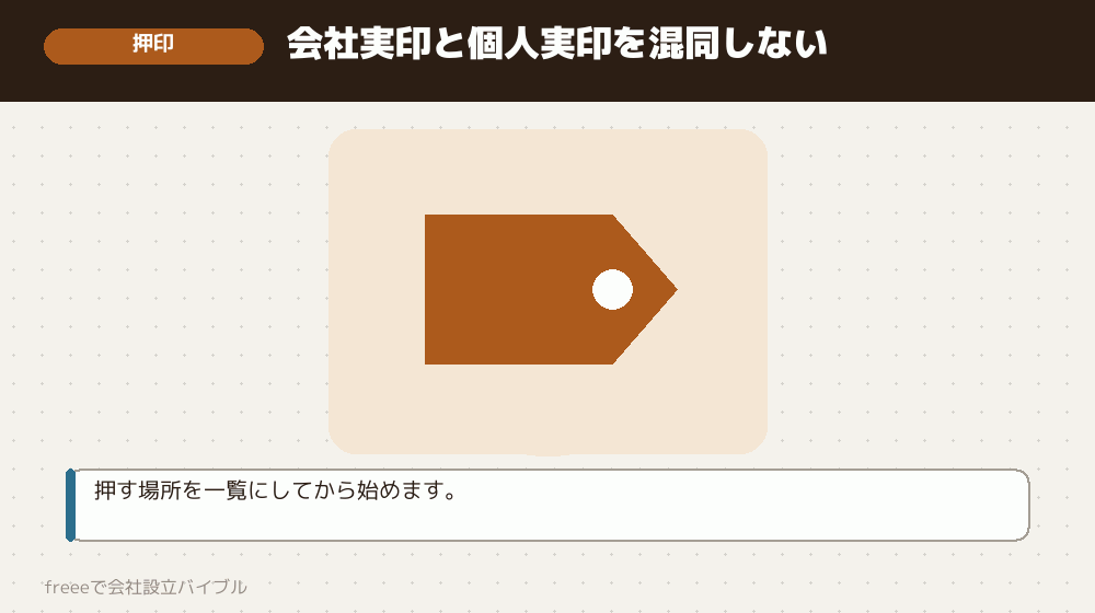 押印の準備：どの印鑑をどこに押すか