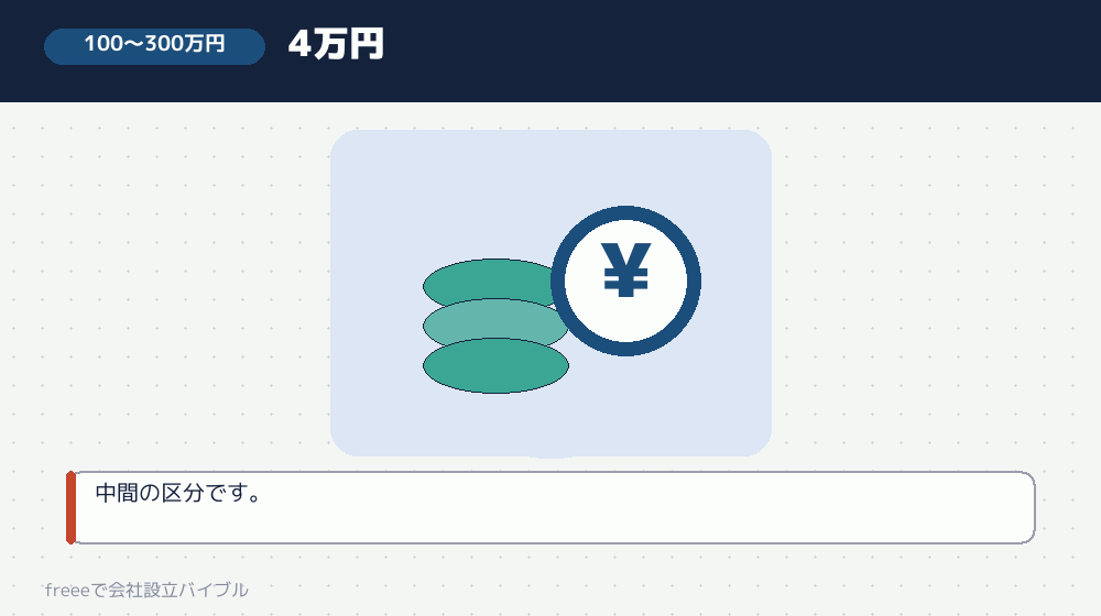 資本金100万円以上300万円未満の場合