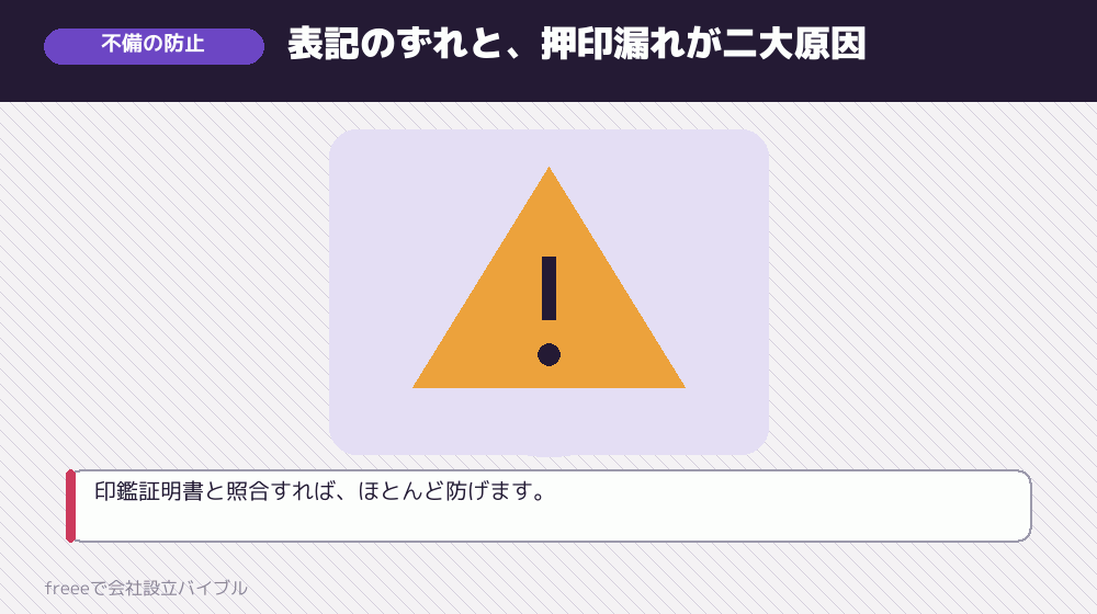 よくある不備と、その防ぎ方