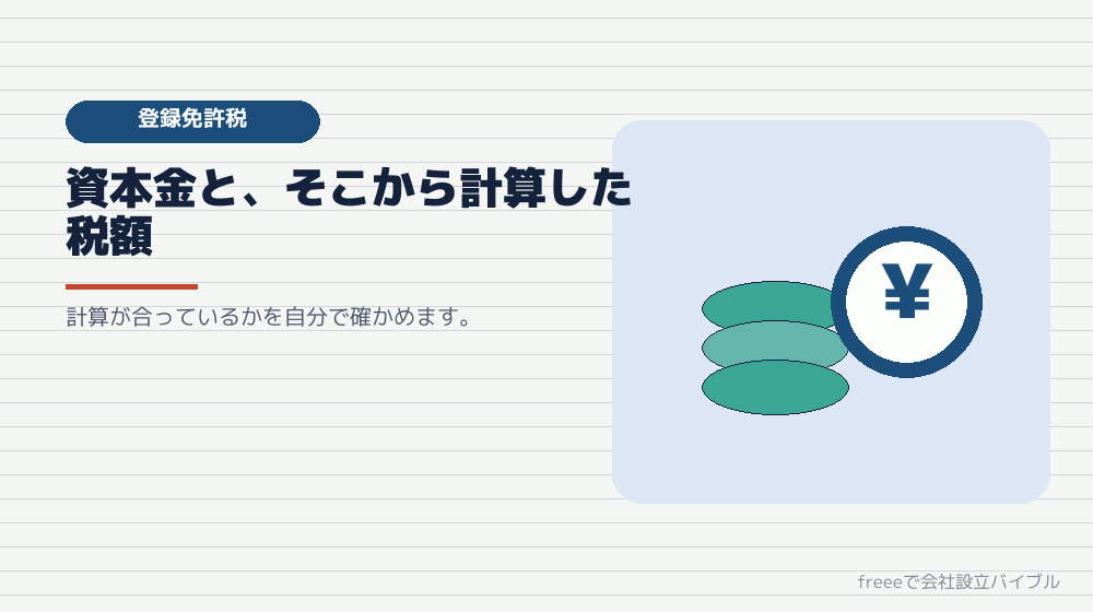 課税標準金額と登録免許税額