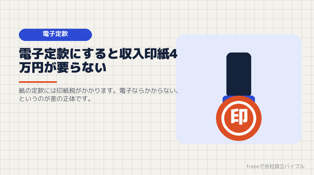 定款を電子にするか紙にするか——4万円が動く分かれ道