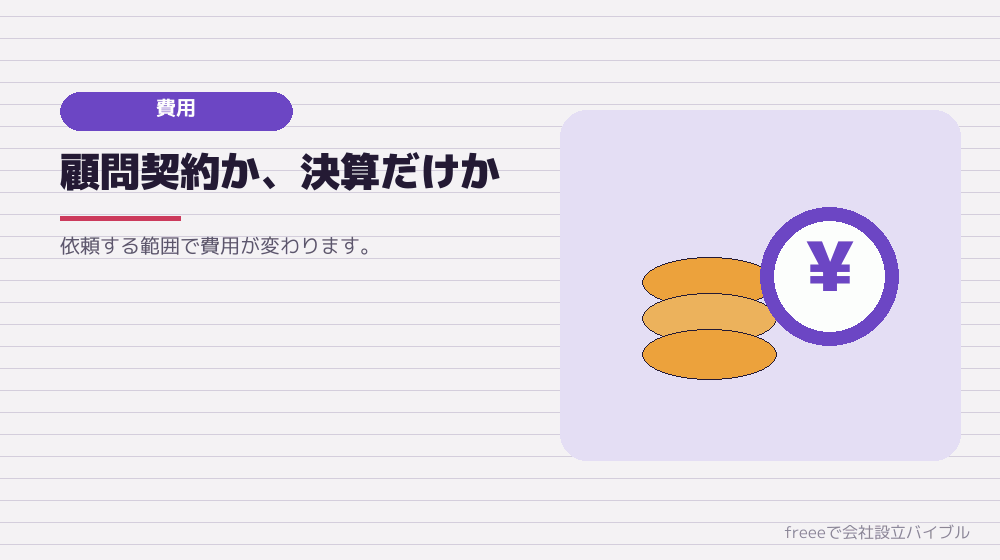 費用の相場と、契約の形